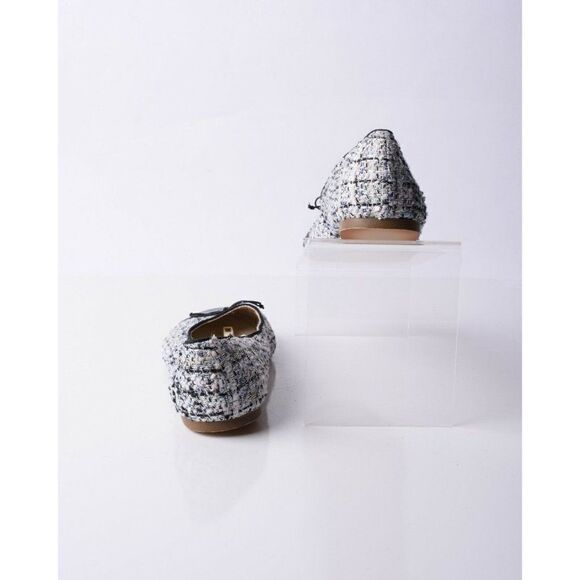 Zara Kids Girls Tweed Cap Toe Ballet Flats Sz 7.5 Eu 38 Bow Detail 2517/003 NWT - Picture 6 of 8